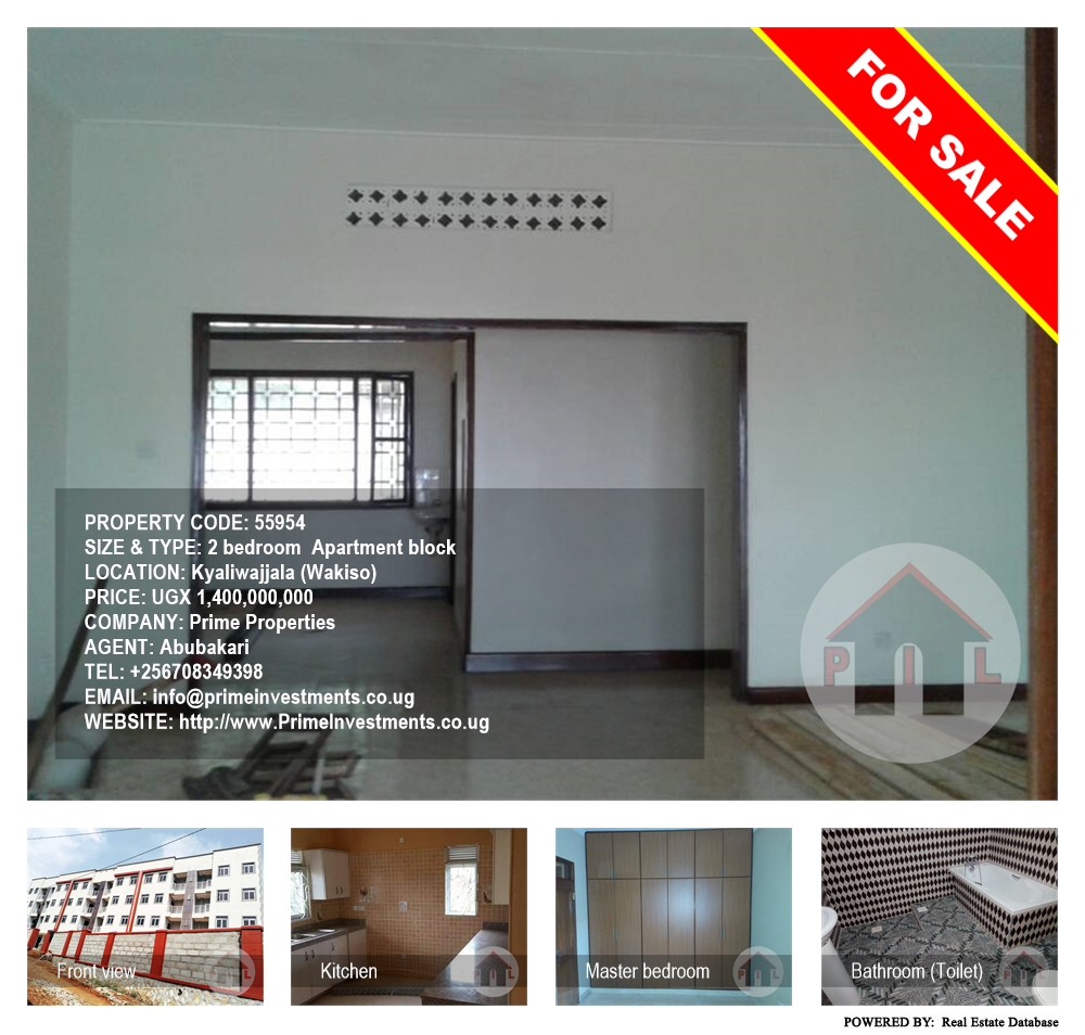 2 bedroom Apartment block  for sale in Kyaliwajjala Wakiso Uganda, code: 55954