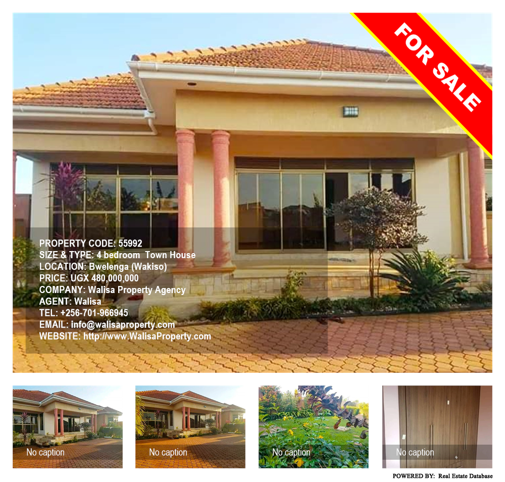 4 bedroom Town House  for sale in Bwelenga Wakiso Uganda, code: 55992