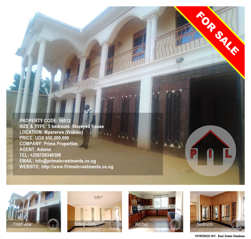 5 bedroom Storeyed house  for sale in Mpererwe Wakiso Uganda, code: 56012