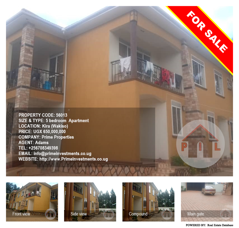 5 bedroom Apartment  for sale in Kira Wakiso Uganda, code: 56013