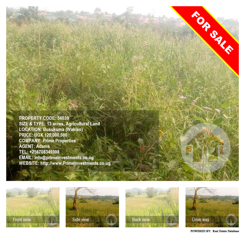 Agricultural Land  for sale in Busukuma Wakiso Uganda, code: 56039