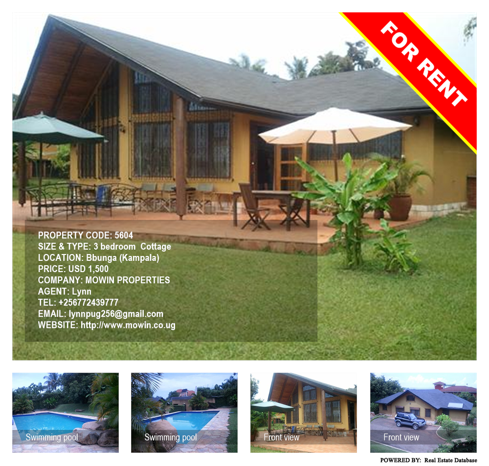 3 bedroom Cottage  for rent in Bbunga Kampala Uganda, code: 5604