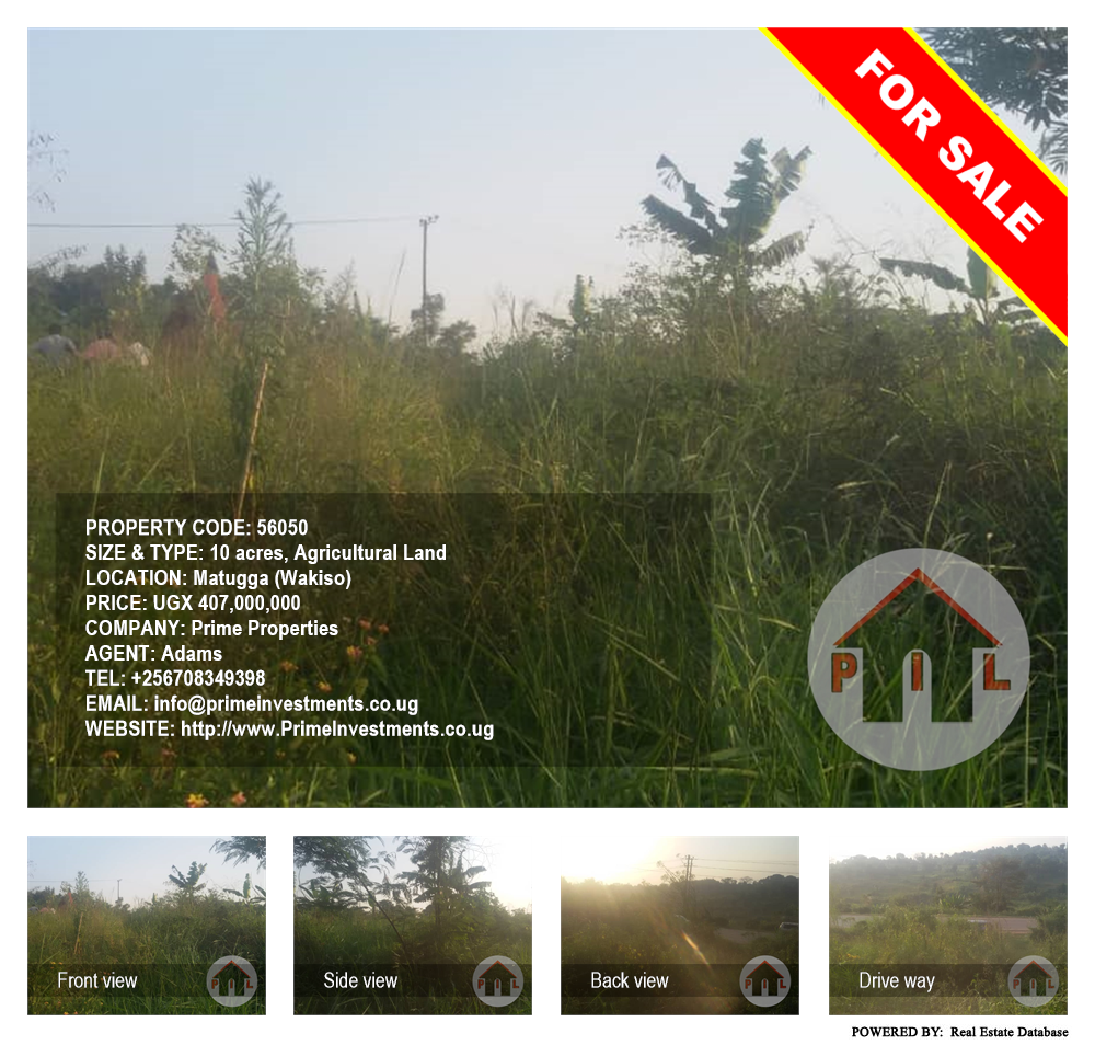 Agricultural Land  for sale in Matugga Wakiso Uganda, code: 56050