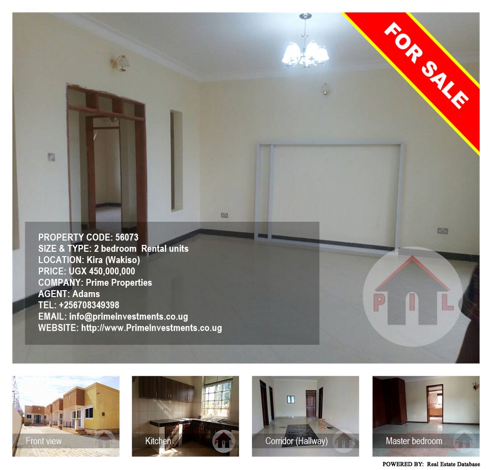 2 bedroom Rental units  for sale in Kira Wakiso Uganda, code: 56073