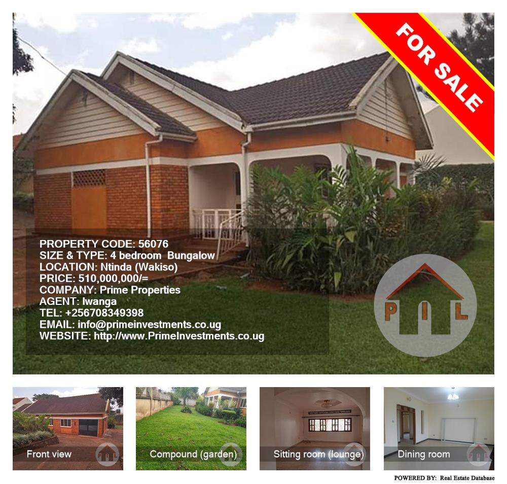 4 bedroom Bungalow  for sale in Ntinda Wakiso Uganda, code: 56076