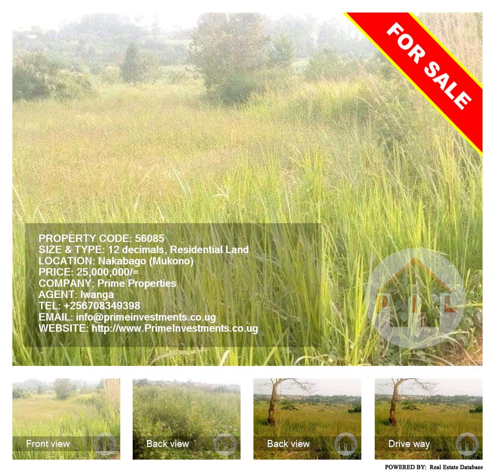 Residential Land  for sale in Nakabago Mukono Uganda, code: 56085