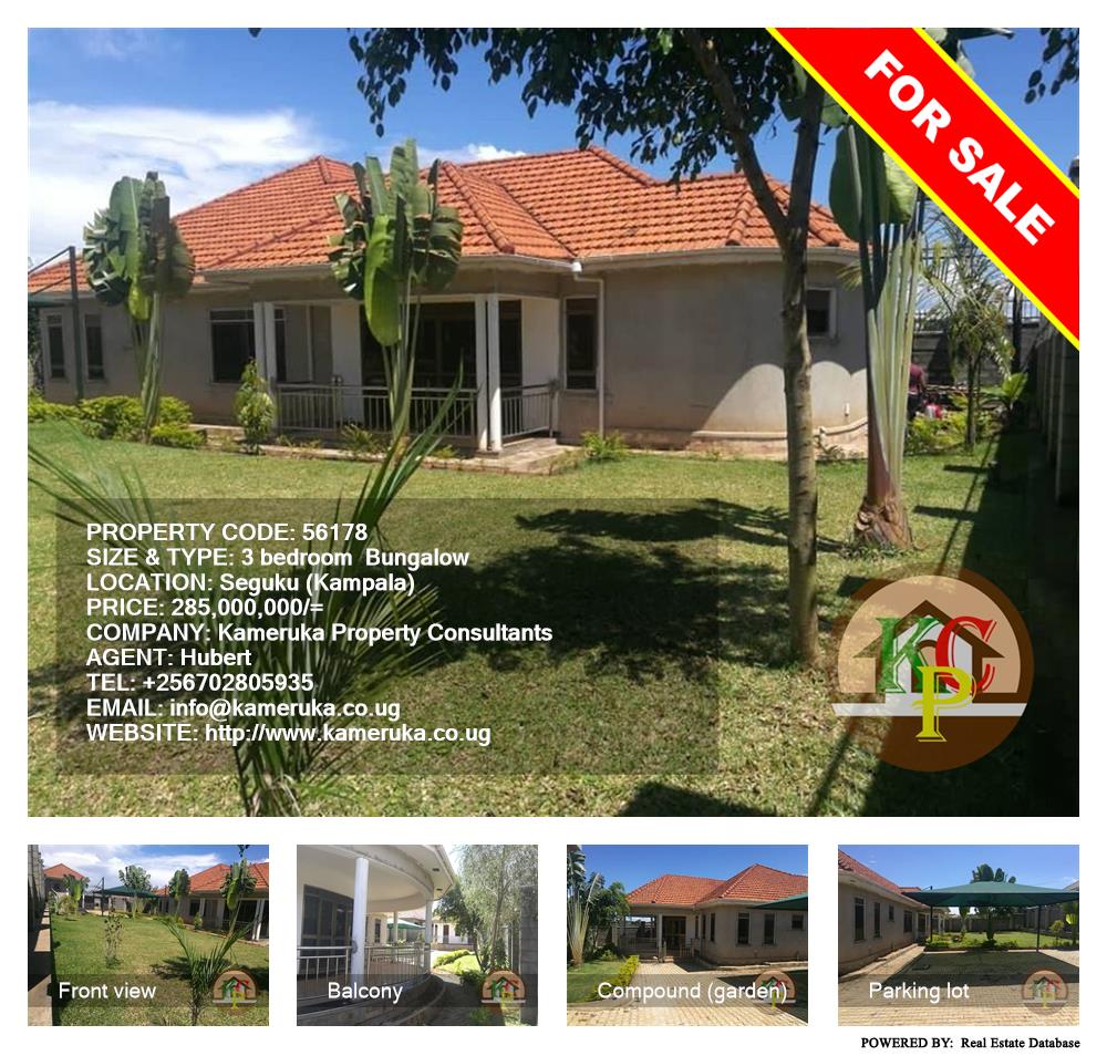 3 bedroom Bungalow  for sale in Seguku Kampala Uganda, code: 56178