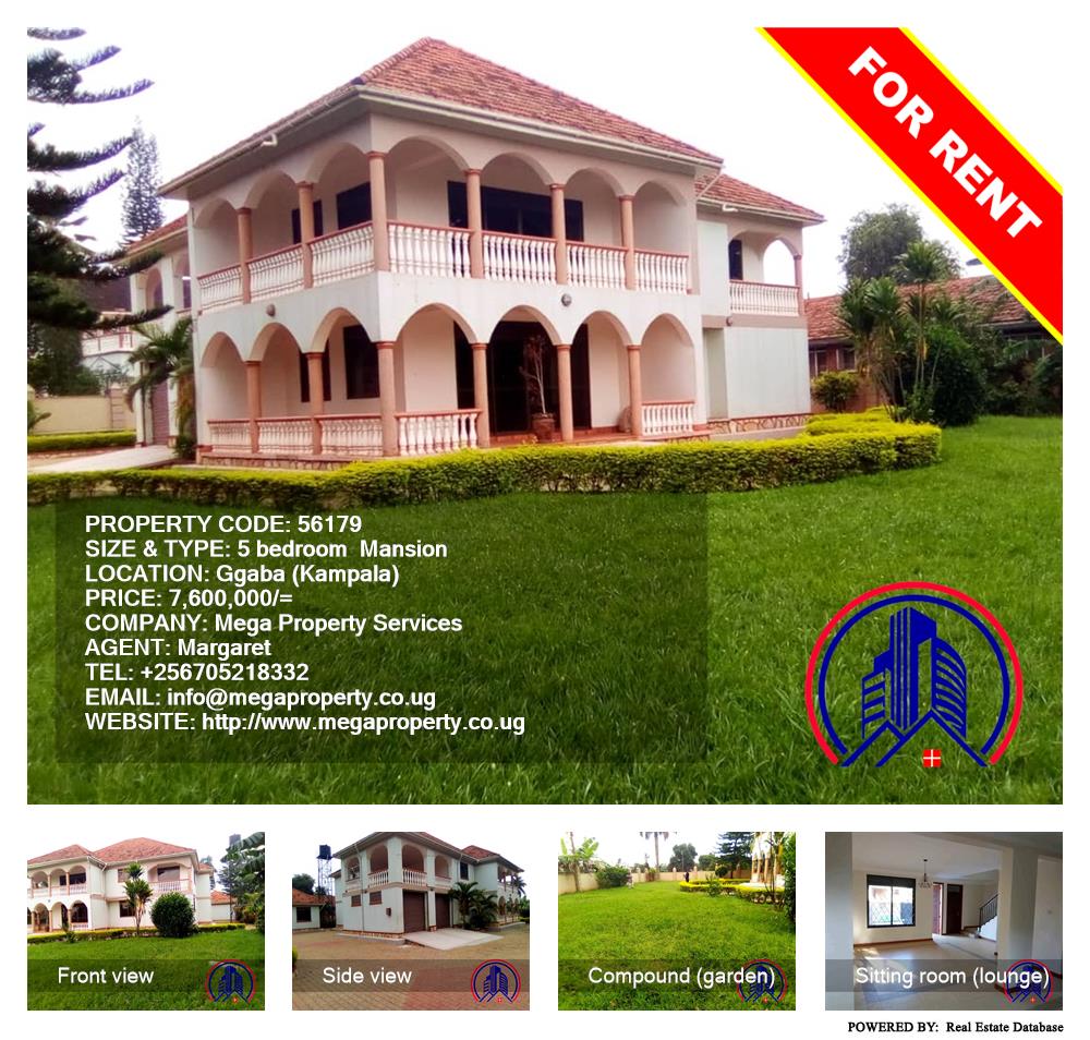 5 bedroom Mansion  for rent in Ggaba Kampala Uganda, code: 56179