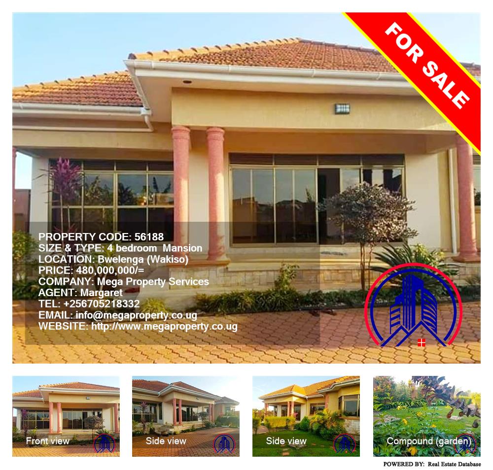 4 bedroom Mansion  for sale in Bwelenga Wakiso Uganda, code: 56188