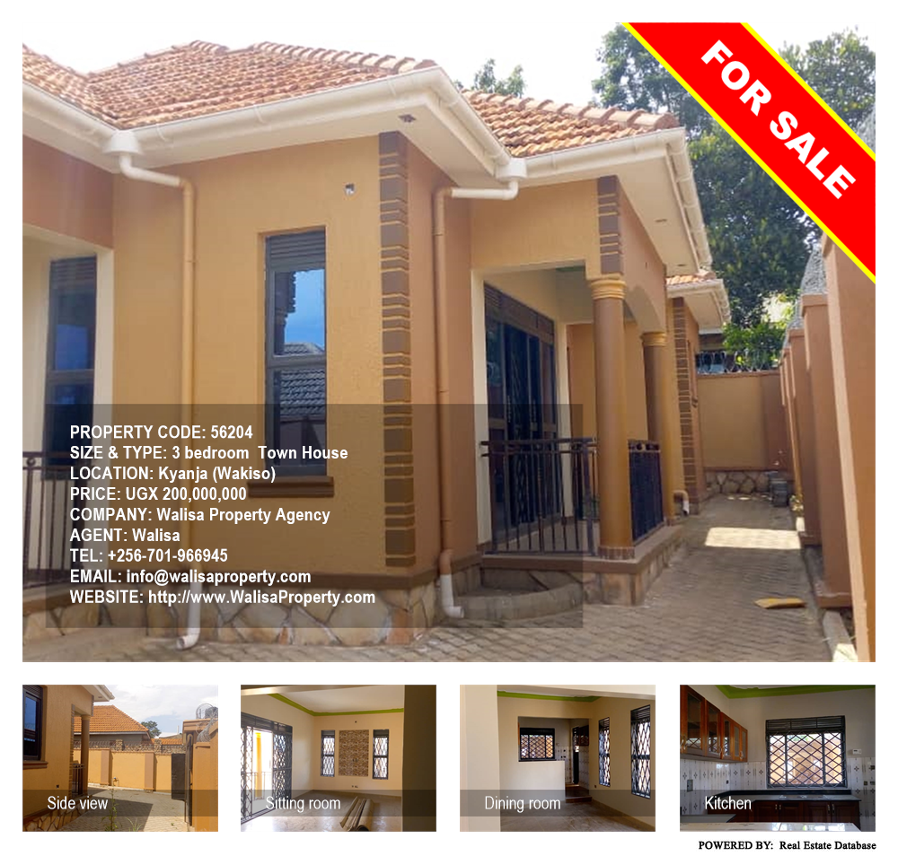 3 bedroom Town House  for sale in Kyanja Wakiso Uganda, code: 56204