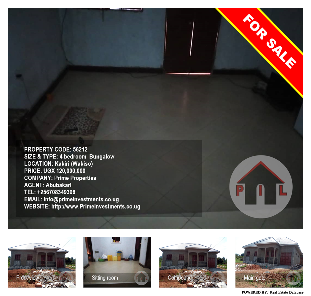 4 bedroom Bungalow  for sale in Kakiri Wakiso Uganda, code: 56212