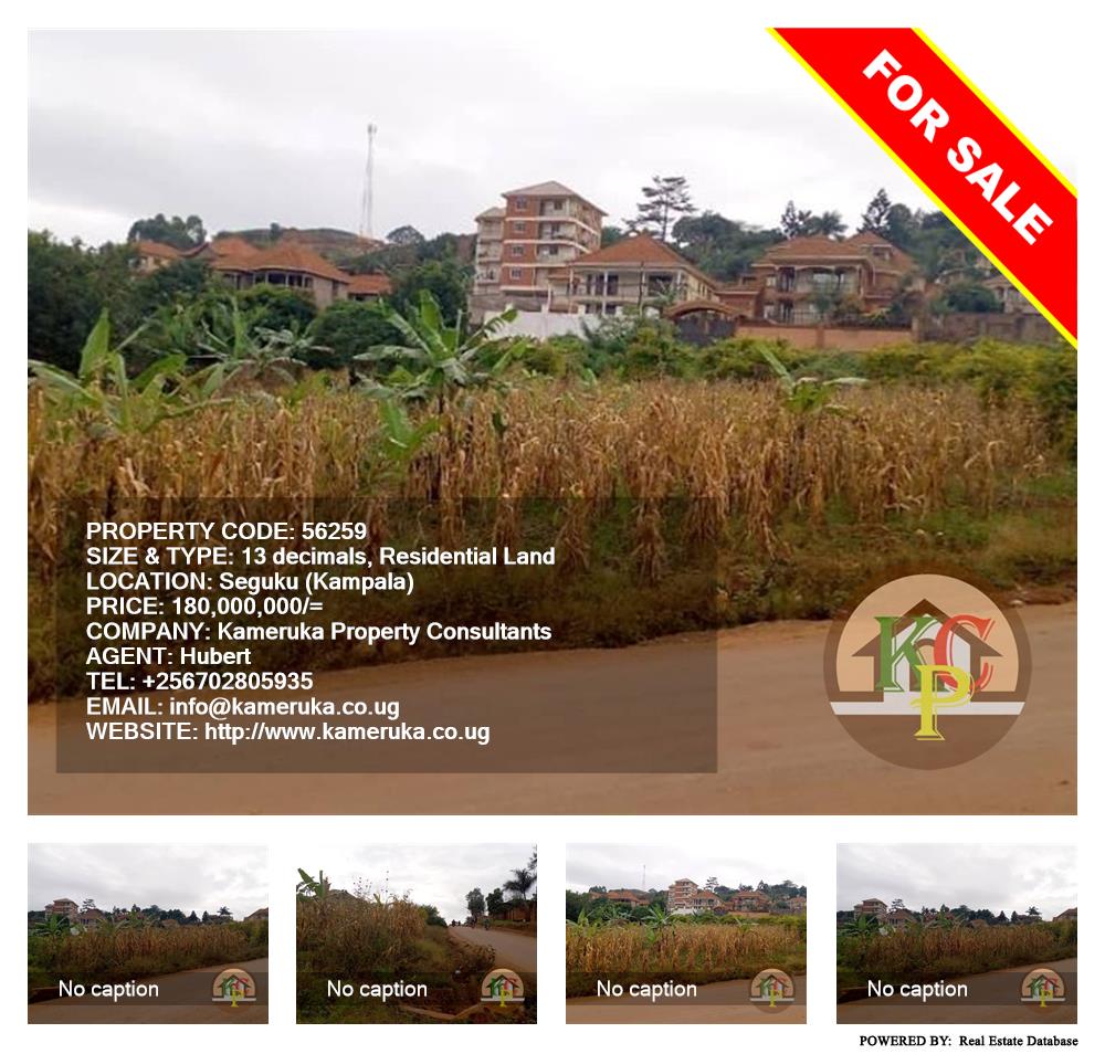 Residential Land  for sale in Seguku Kampala Uganda, code: 56259