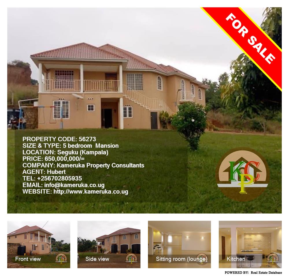 5 bedroom Mansion  for sale in Seguku Kampala Uganda, code: 56273