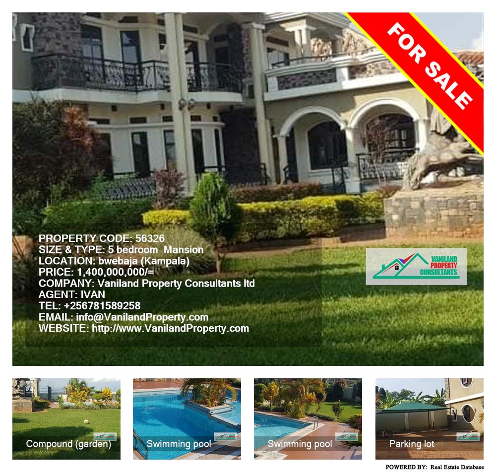 5 bedroom Mansion  for sale in Bwebajja Kampala Uganda, code: 56326