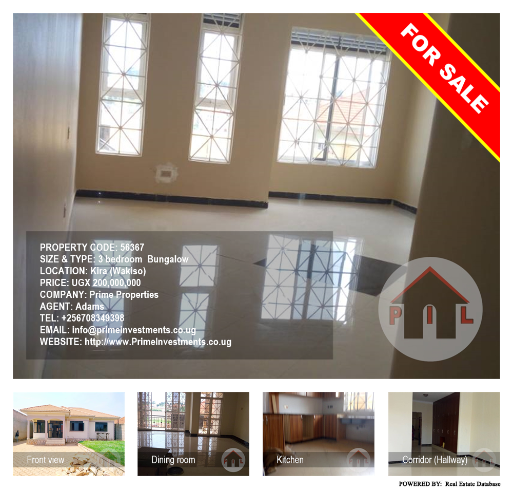3 bedroom Bungalow  for sale in Kira Wakiso Uganda, code: 56367