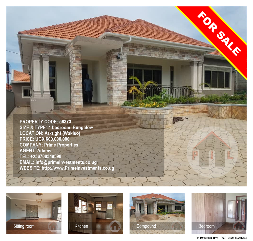 4 bedroom Bungalow  for sale in Akright Wakiso Uganda, code: 56373