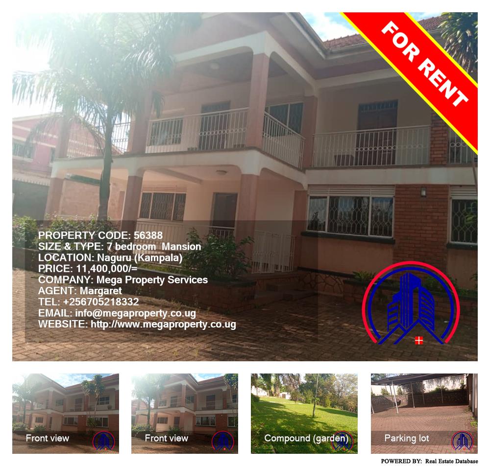 7 bedroom Mansion  for rent in Naguru Kampala Uganda, code: 56388