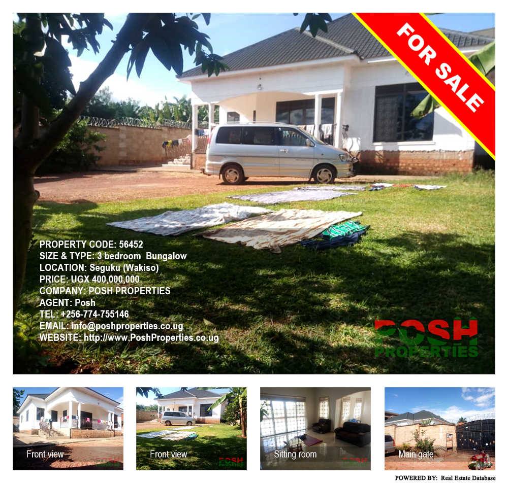 3 bedroom Bungalow  for sale in Seguku Wakiso Uganda, code: 56452