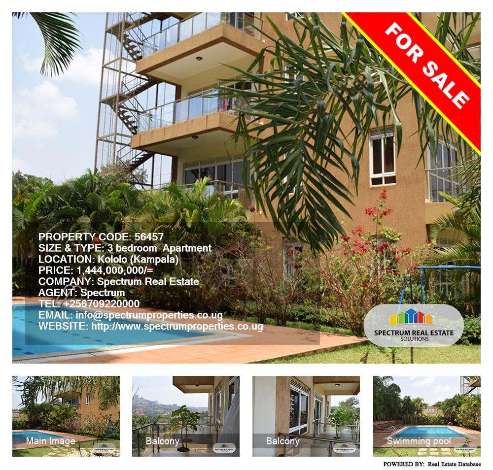 3 bedroom Apartment  for sale in Kololo Kampala Uganda, code: 56457