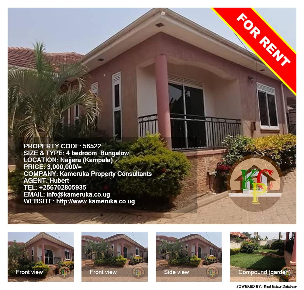 4 bedroom Bungalow  for rent in Najjera Kampala Uganda, code: 56522