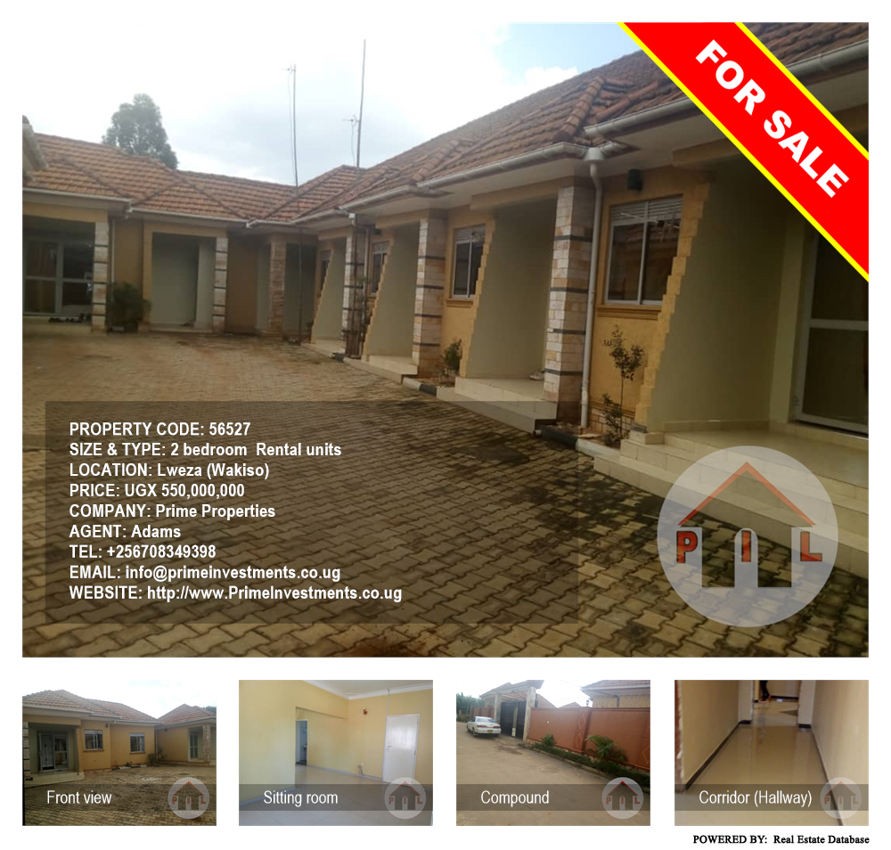 2 bedroom Rental units  for sale in Lweza Wakiso Uganda, code: 56527