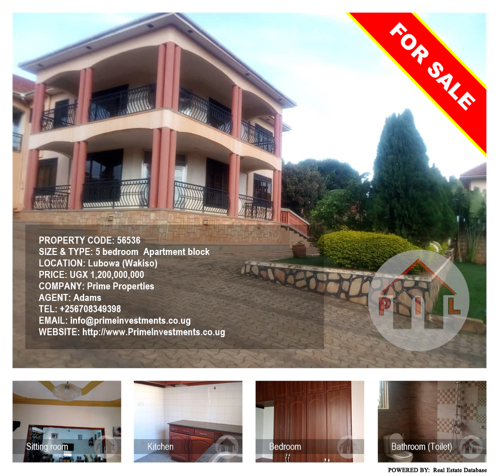 5 bedroom Apartment block  for sale in Lubowa Wakiso Uganda, code: 56536