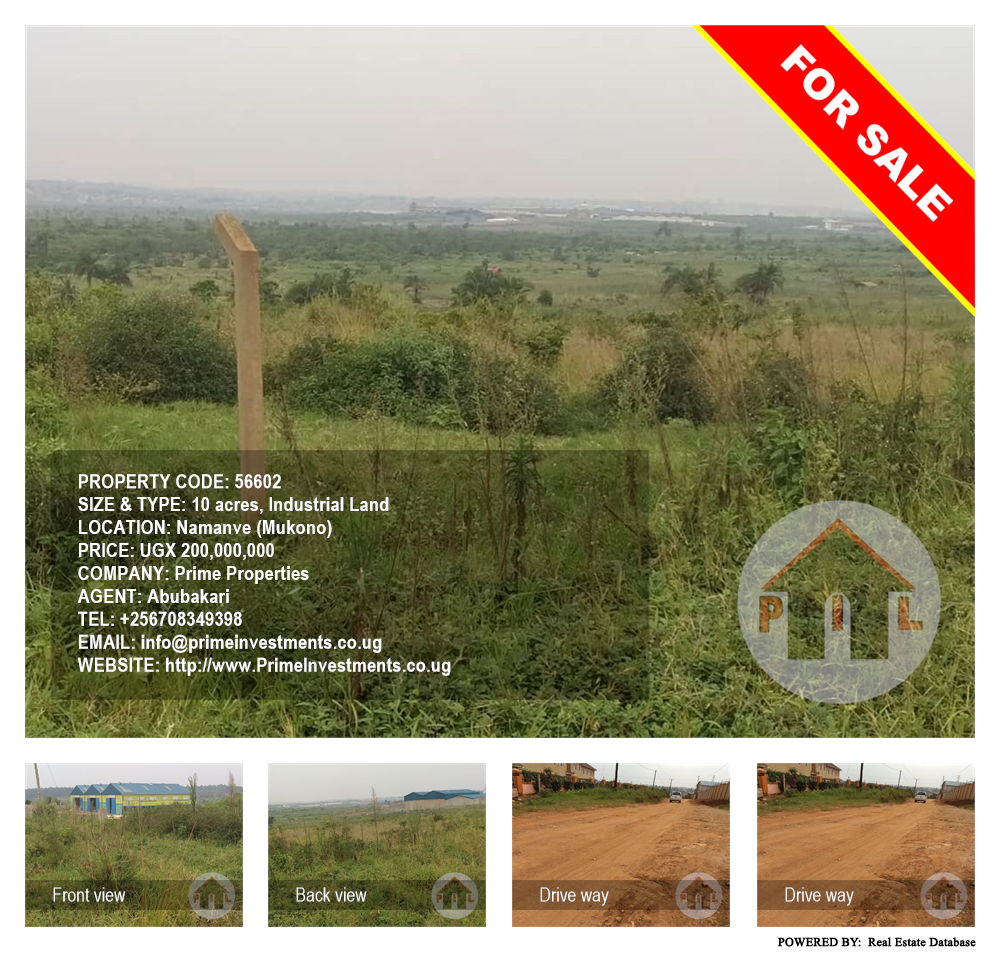 Industrial Land  for sale in Namanve Mukono Uganda, code: 56602