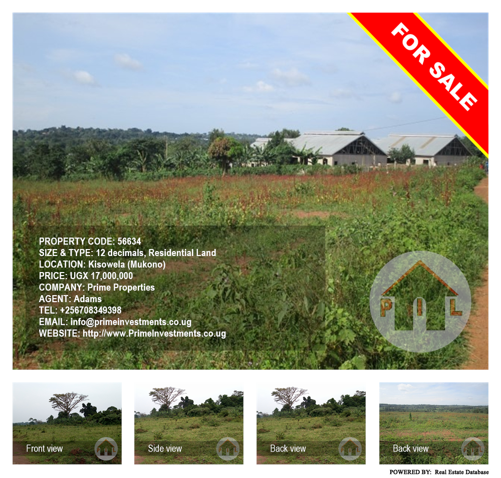 Residential Land  for sale in Kisowela Mukono Uganda, code: 56634