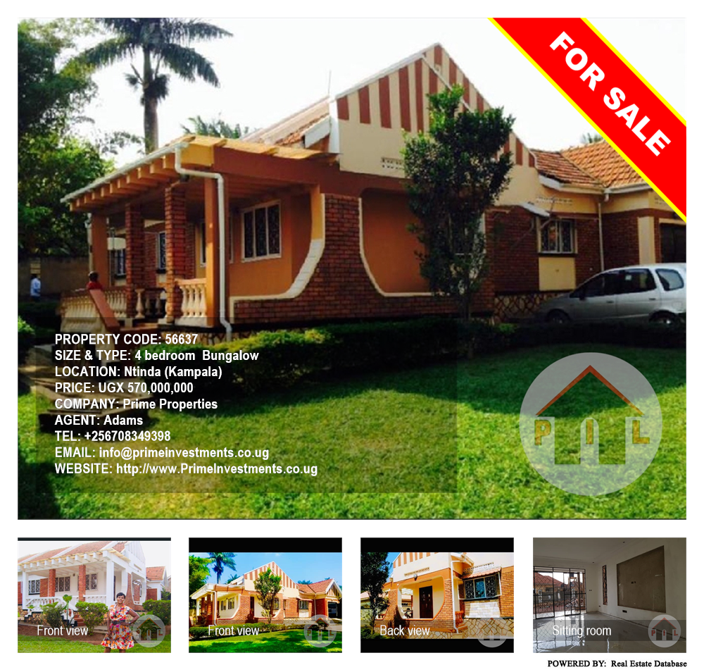 4 bedroom Bungalow  for sale in Ntinda Kampala Uganda, code: 56637