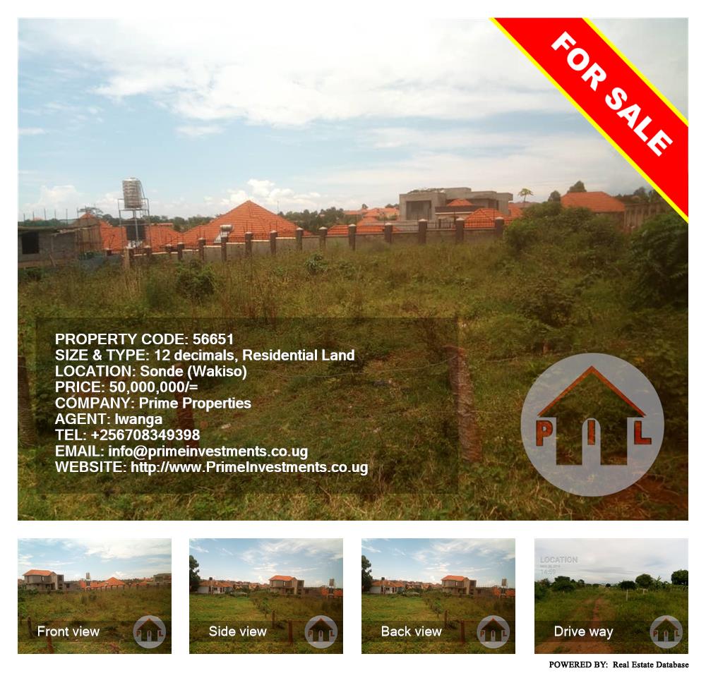 Residential Land  for sale in Sonde Wakiso Uganda, code: 56651