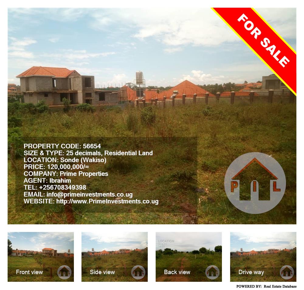 Residential Land  for sale in Sonde Wakiso Uganda, code: 56654