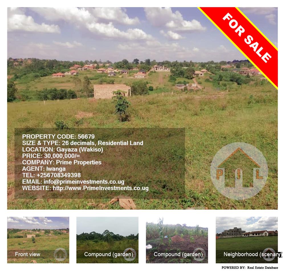 Residential Land  for sale in Gayaza Wakiso Uganda, code: 56679