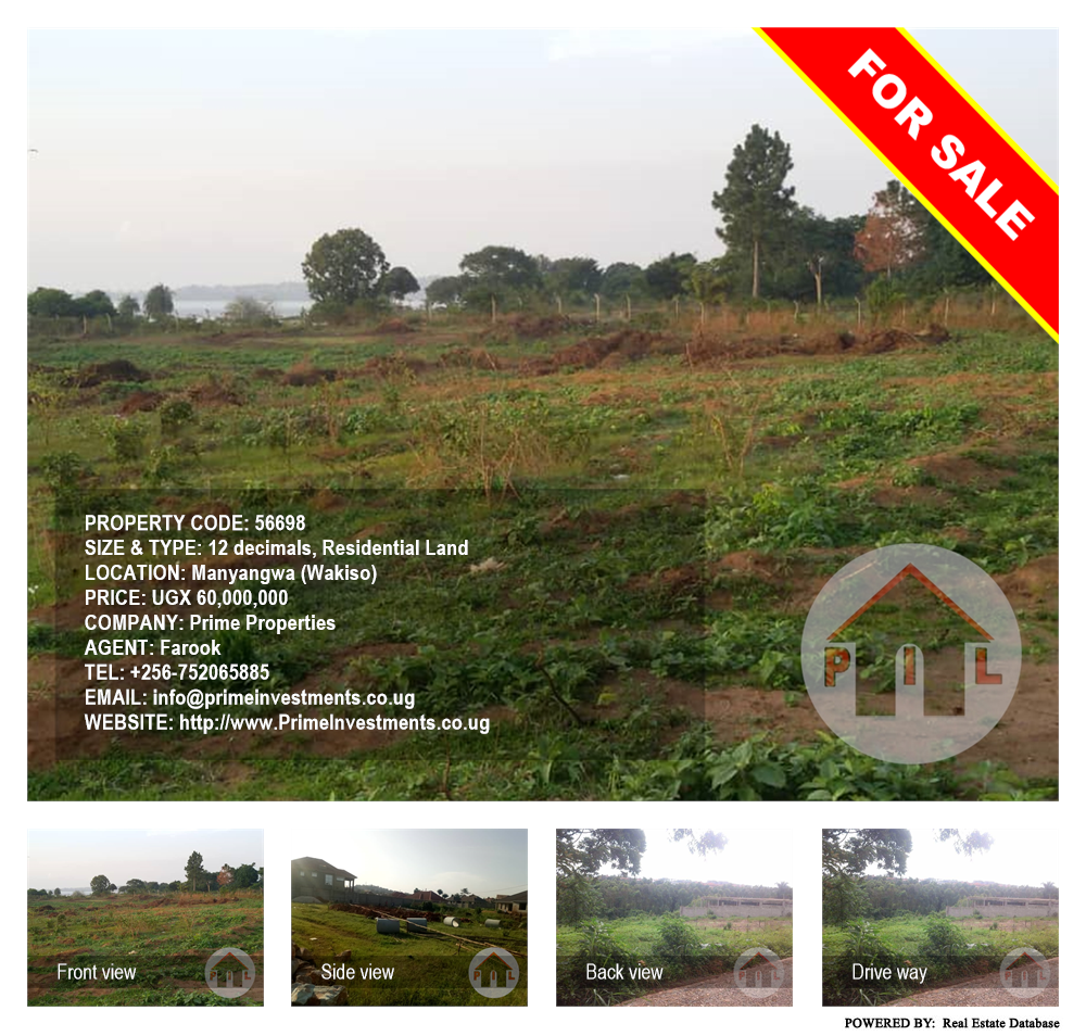 Residential Land  for sale in Manyangwa Wakiso Uganda, code: 56698