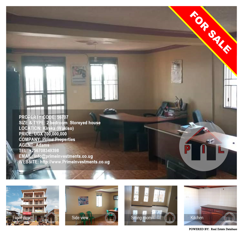 2 bedroom Storeyed house  for sale in Kireka Wakiso Uganda, code: 56707