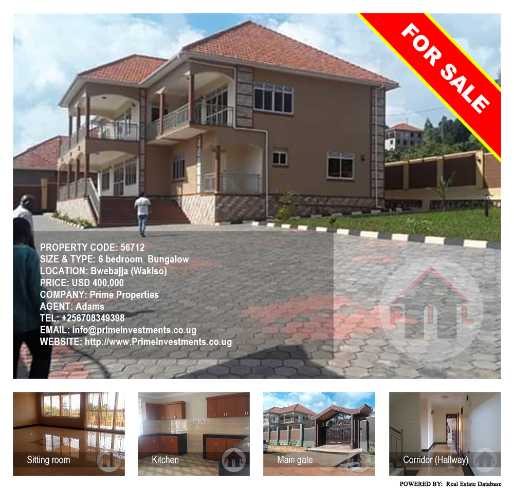 6 bedroom Bungalow  for sale in Bwebajja Wakiso Uganda, code: 56712