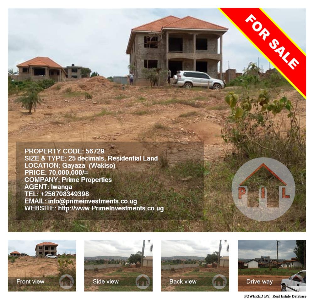 Residential Land  for sale in Gayaza Wakiso Uganda, code: 56729