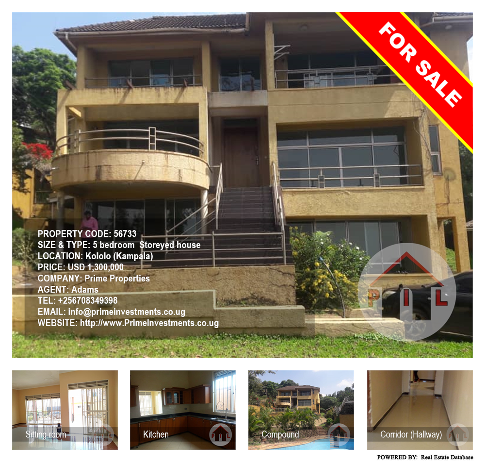 5 bedroom Storeyed house  for sale in Kololo Kampala Uganda, code: 56733