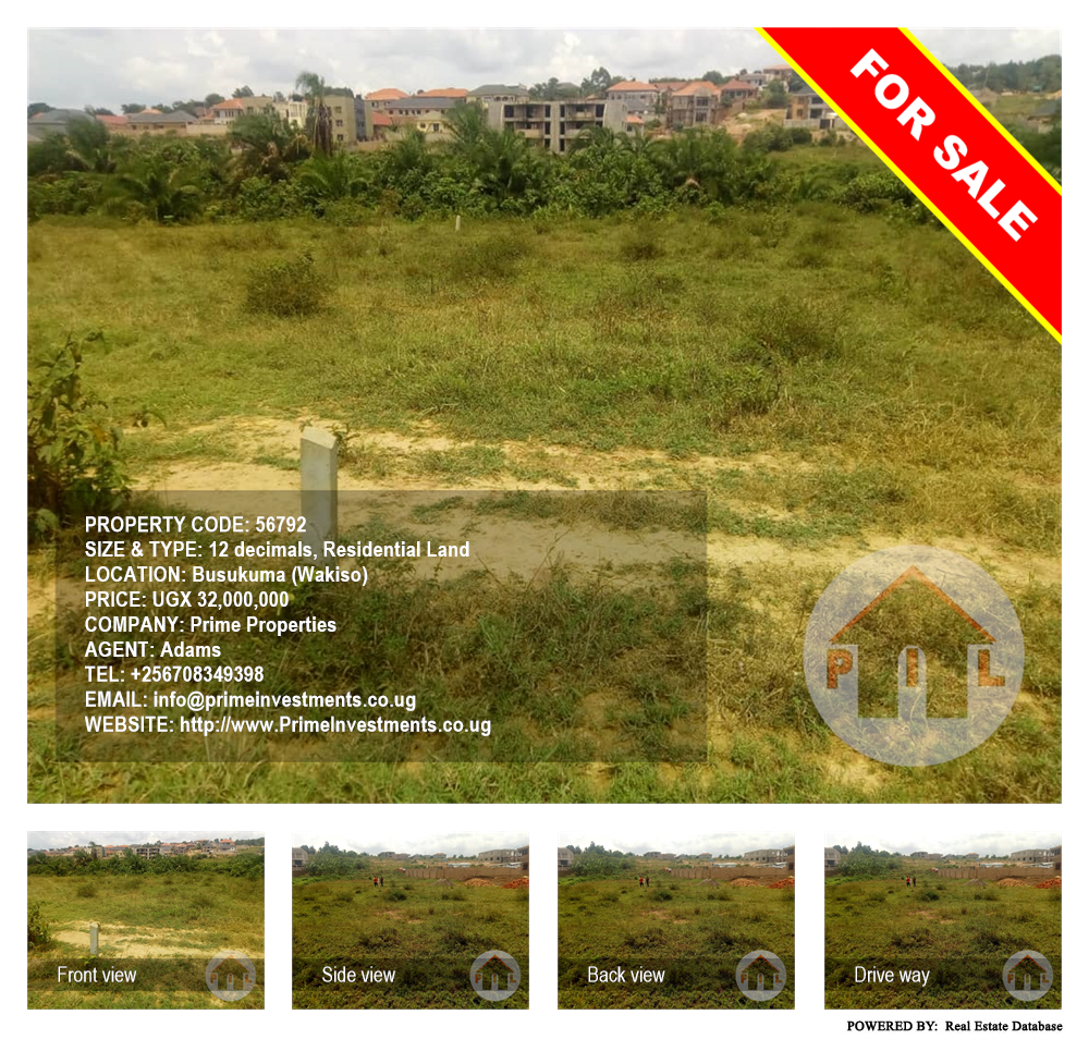 Residential Land  for sale in Busukuma Wakiso Uganda, code: 56792