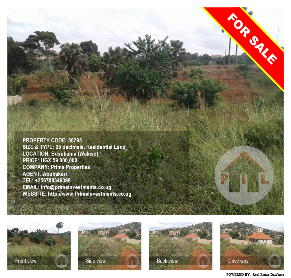 Residential Land  for sale in Busukuma Wakiso Uganda, code: 56795