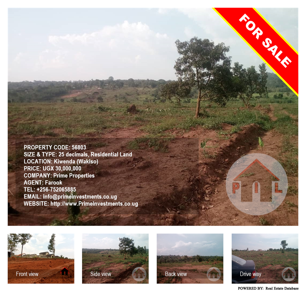 Residential Land  for sale in Kiwenda Wakiso Uganda, code: 56803