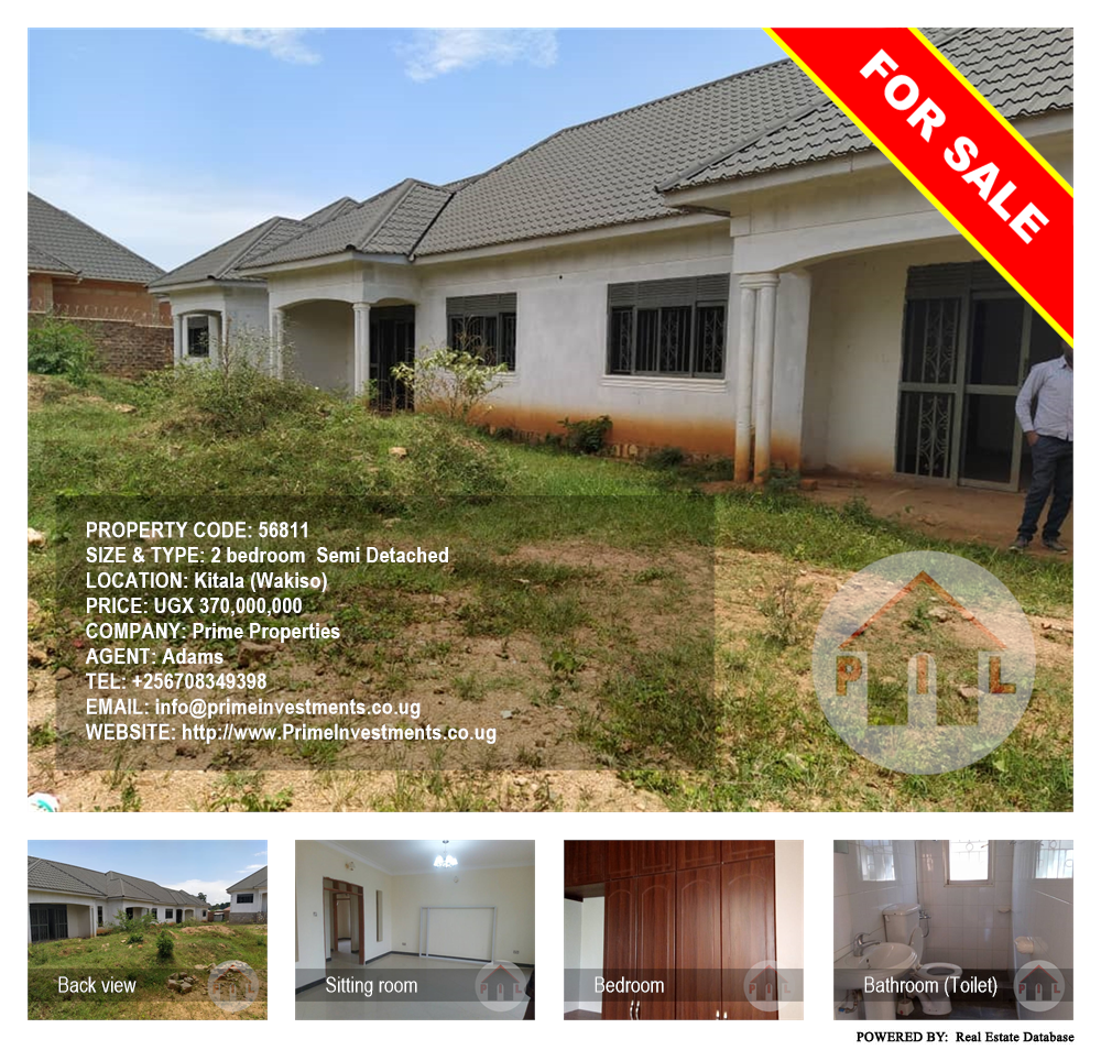 2 bedroom Semi Detached  for sale in Kitala Wakiso Uganda, code: 56811