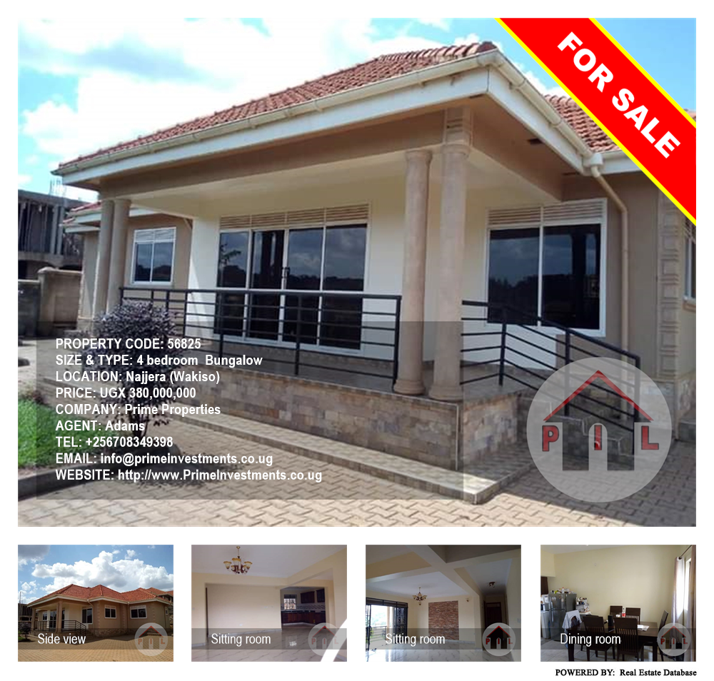 4 bedroom Bungalow  for sale in Najjera Wakiso Uganda, code: 56825