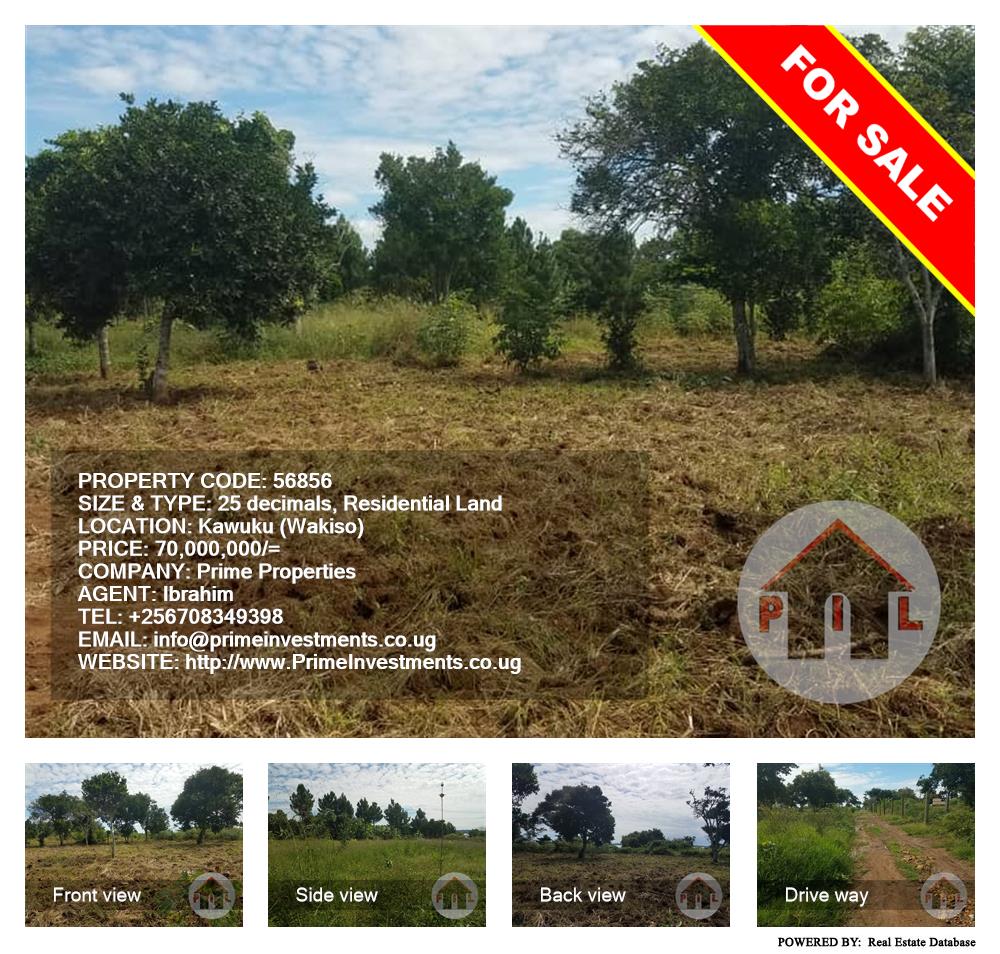 Residential Land  for sale in Kawuku Wakiso Uganda, code: 56856