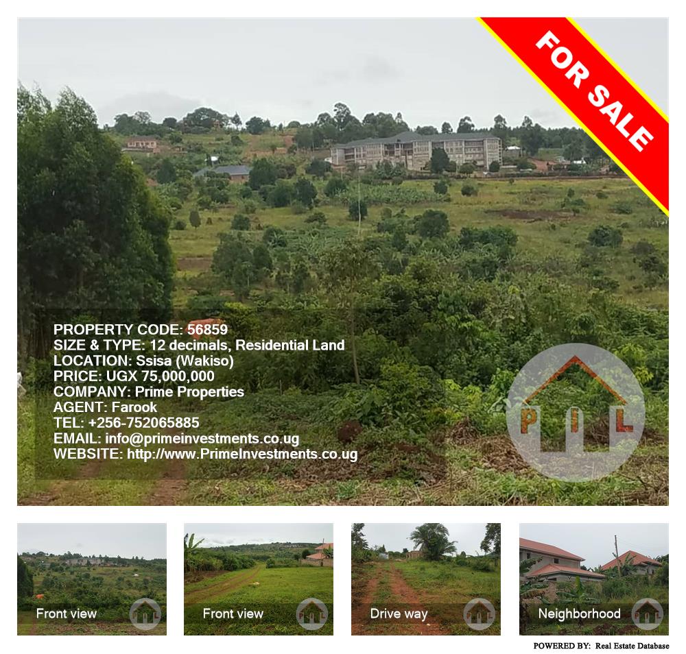 Residential Land  for sale in Ssisa Wakiso Uganda, code: 56859