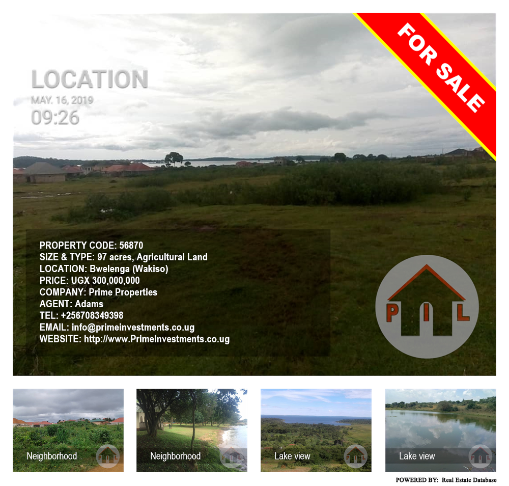 Agricultural Land  for sale in Bwelenga Wakiso Uganda, code: 56870