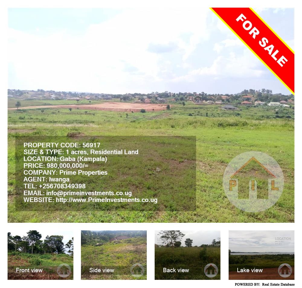 Residential Land  for sale in Ggaba Kampala Uganda, code: 56917