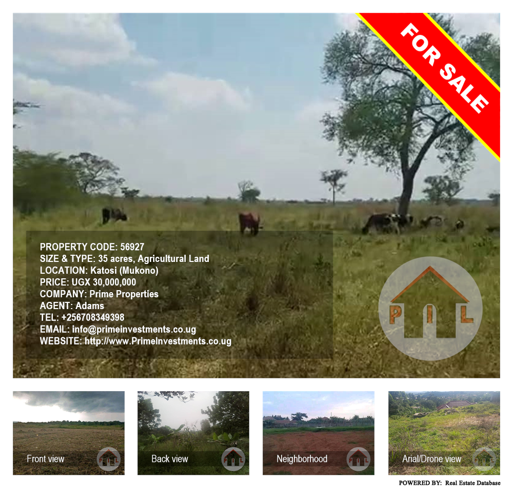 Agricultural Land  for sale in Katosi Mukono Uganda, code: 56927