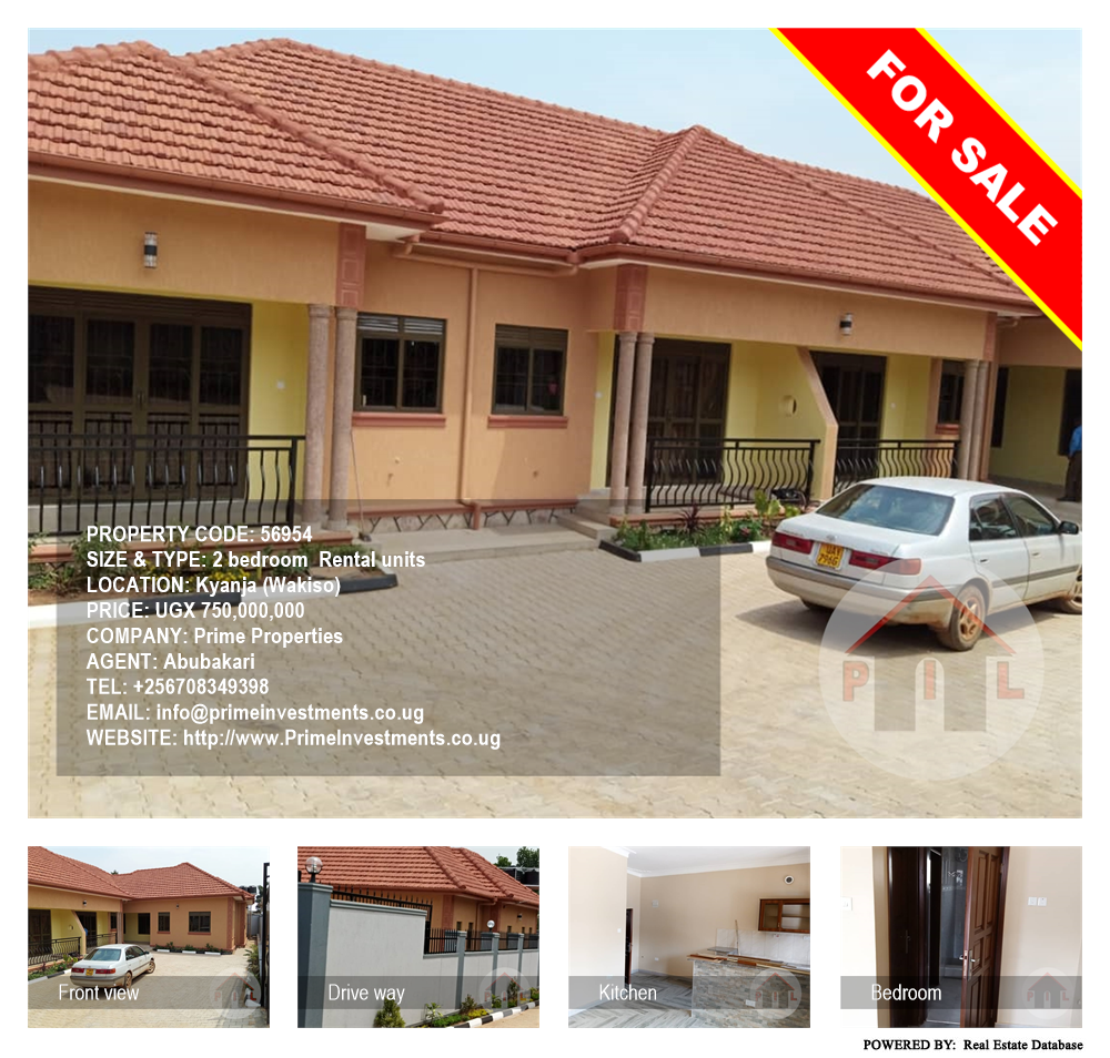 2 bedroom Rental units  for sale in Kyanja Wakiso Uganda, code: 56954