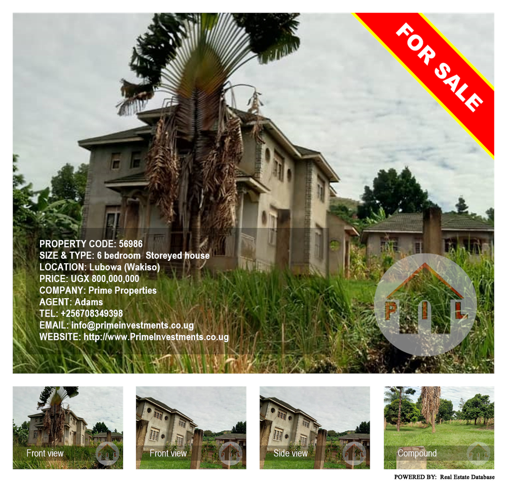 6 bedroom Storeyed house  for sale in Lubowa Wakiso Uganda, code: 56986