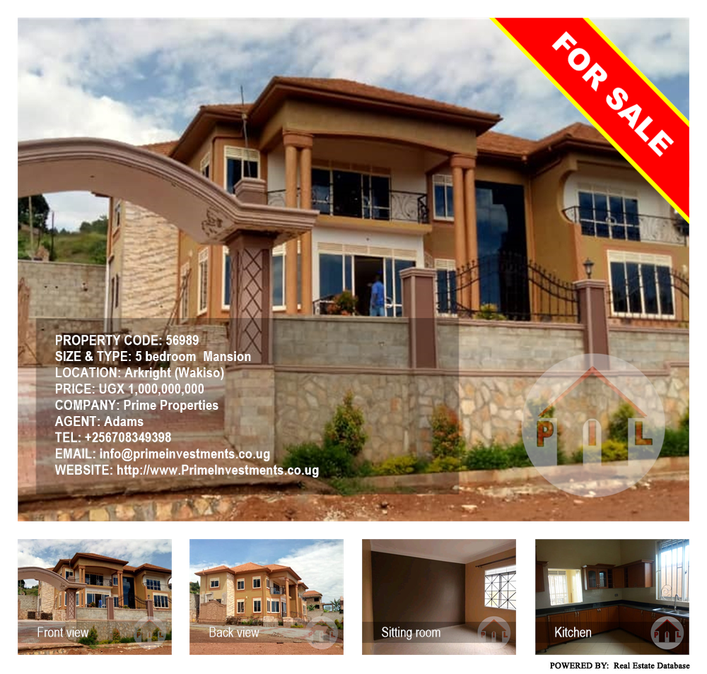 5 bedroom Mansion  for sale in Akright Wakiso Uganda, code: 56989